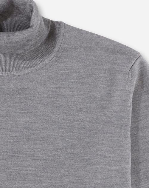 Pullover Herren Silbergrau – OLYMP Casual Strick Modern Fit, Detailansicht