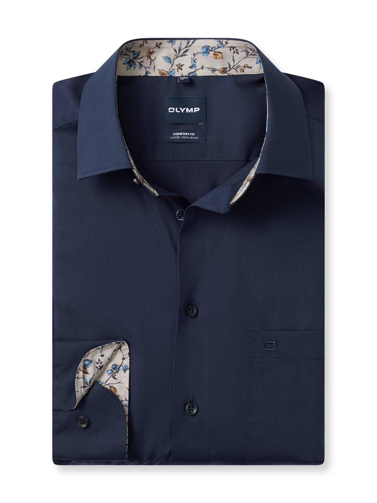 Hemd Herren Marine – Luxor cf D.7160/2105 Comfort Fit, Detailansicht