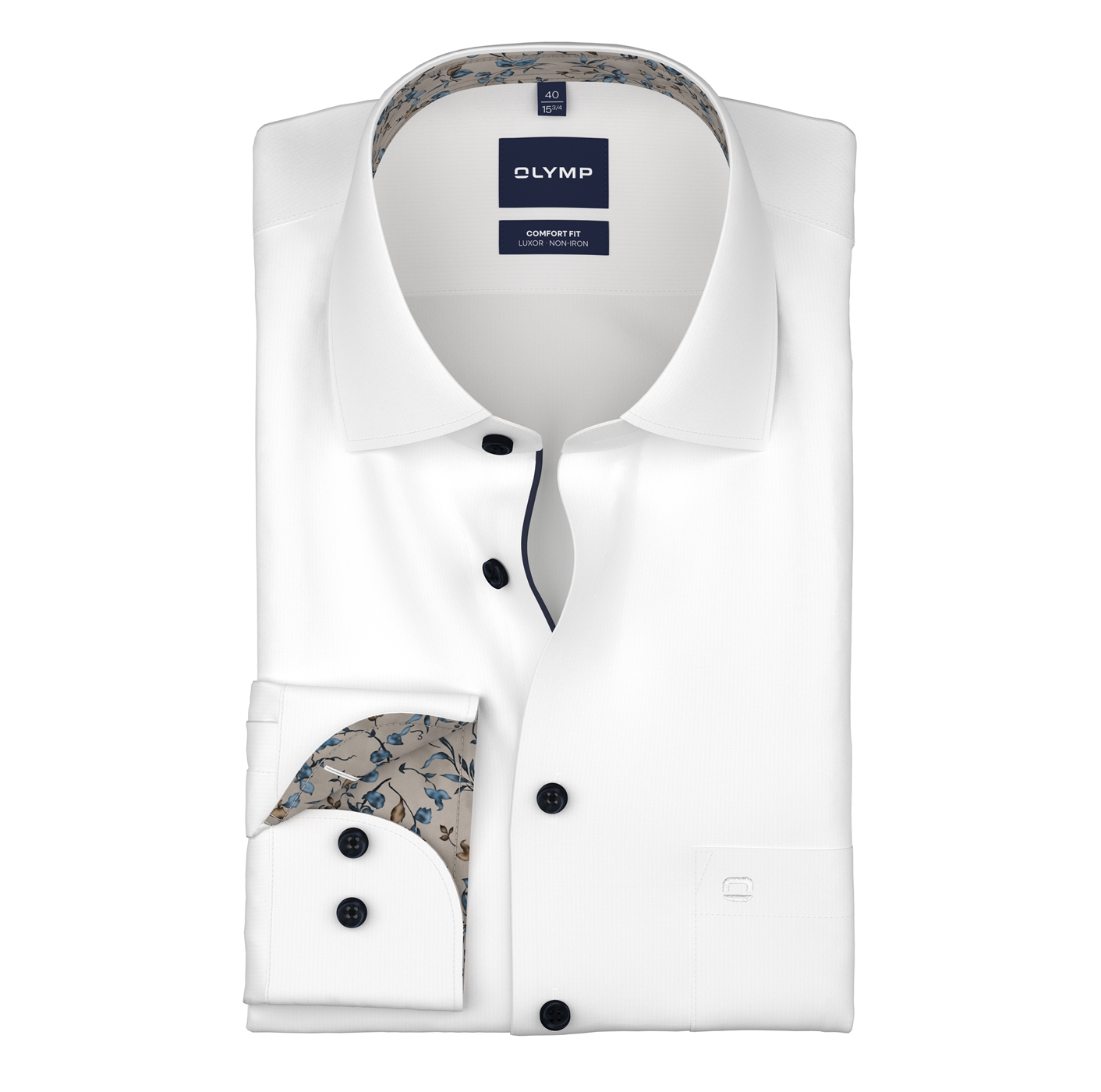Hemd Herren Weiß – Luxor cf D.7160/2105 Comfort Fit, Detailansicht