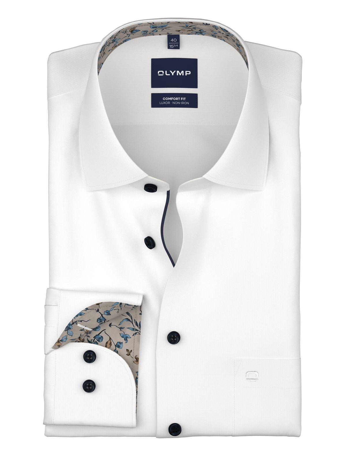 Hemd Herren Weiß – Luxor cf D.7160/2105 Comfort Fit, Detailansicht