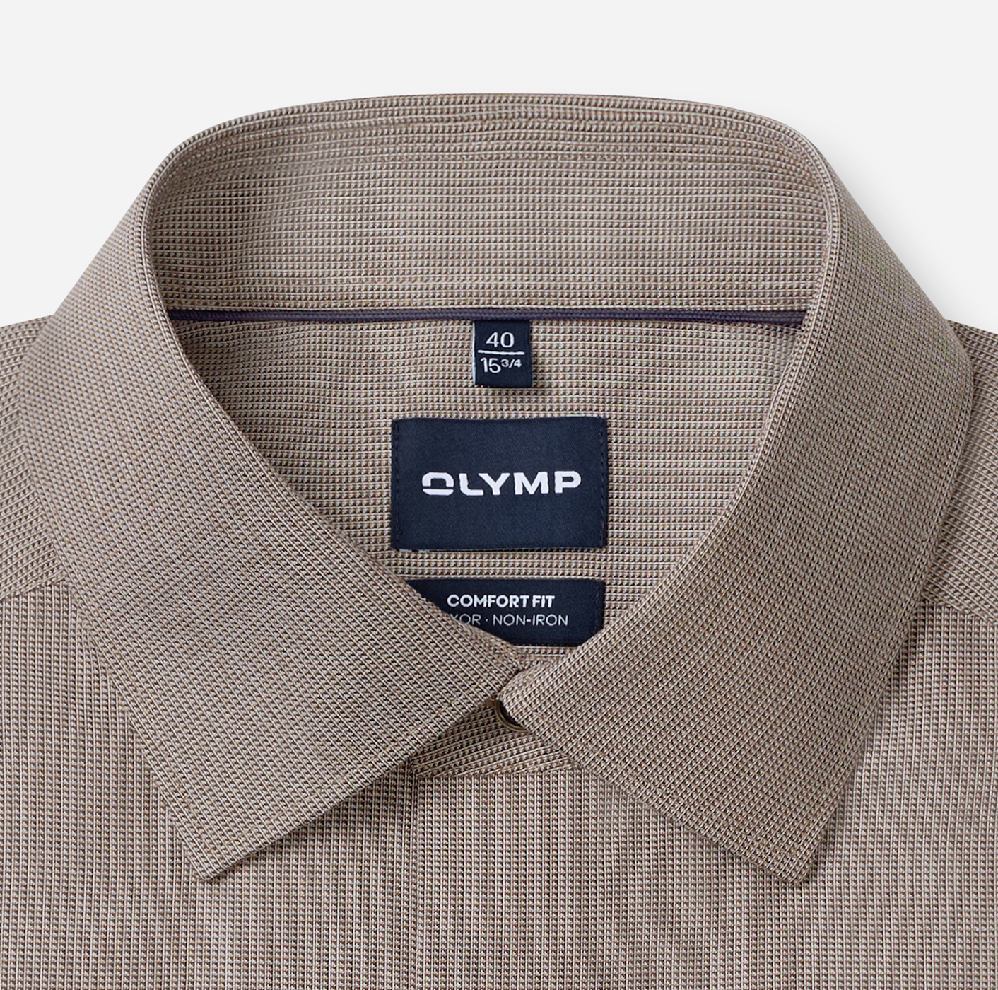 Hemd Herren Braun – Luxor cf D.2118 Comfort Fit, Detailansicht