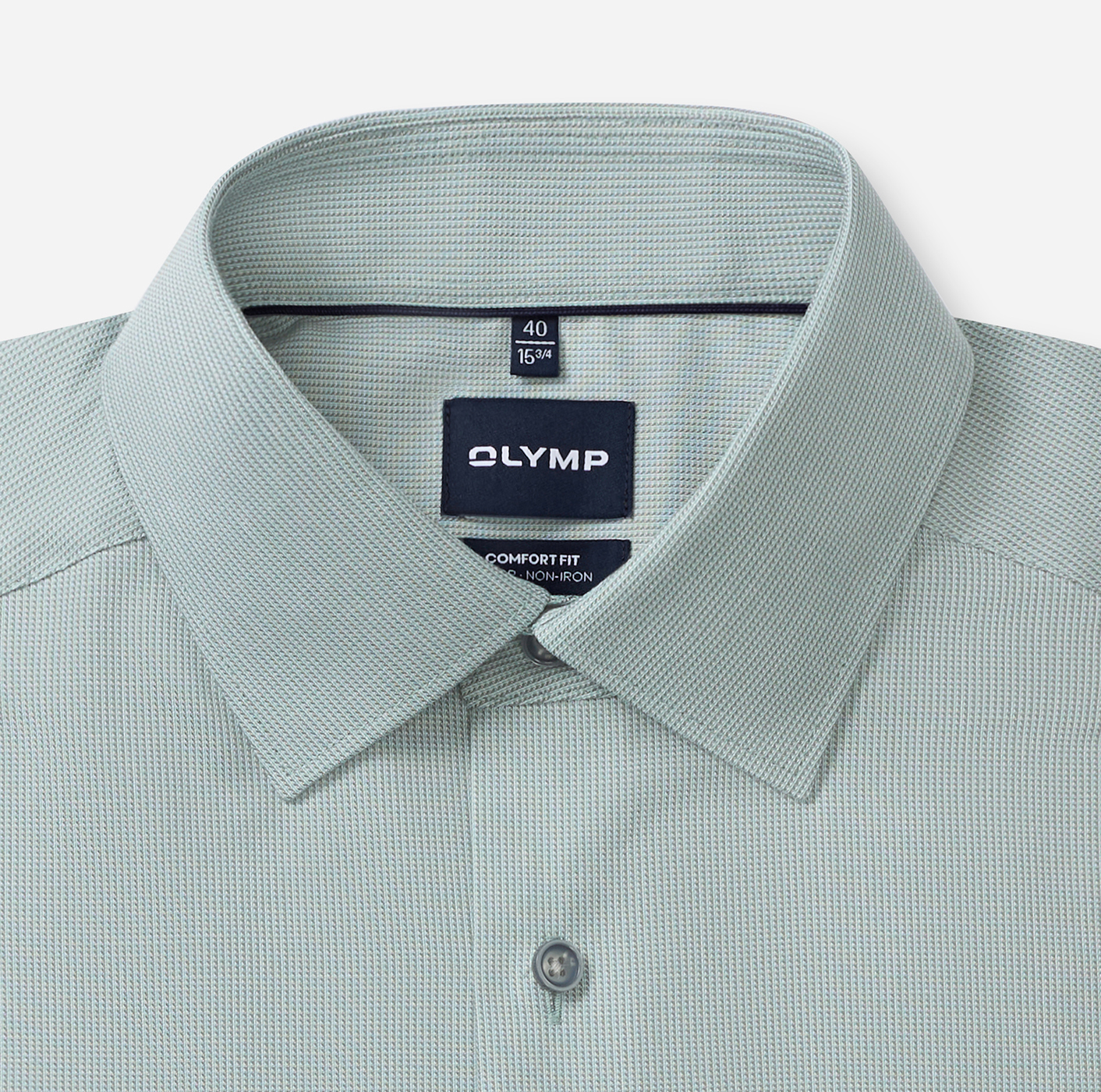 Hemd Herren Grün – Luxor cf D.2118 Comfort Fit, Detailansicht