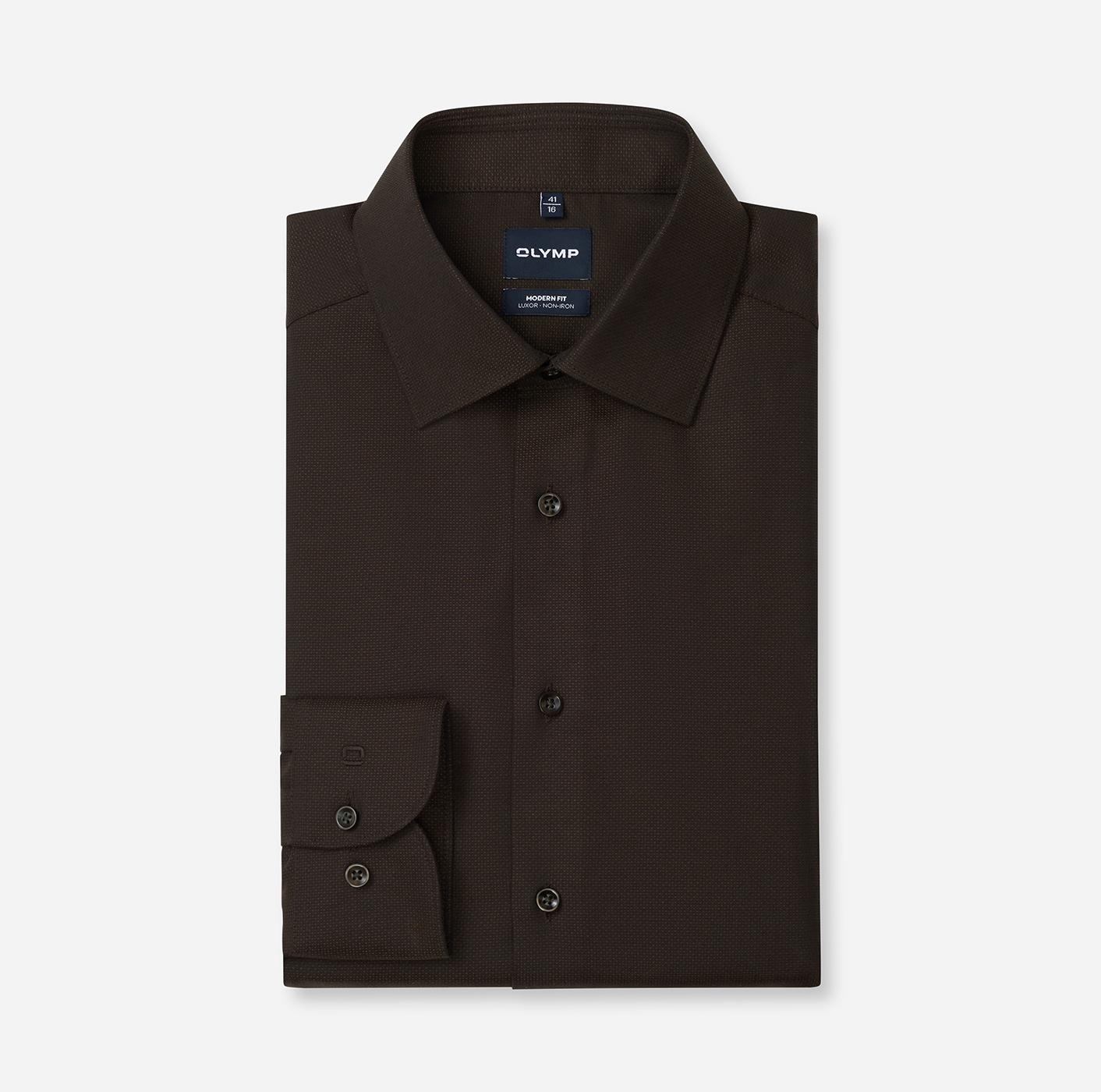 Hemd Herren Schwarzbraun – Luxor mf D.2107 o.T. Modern Fit
