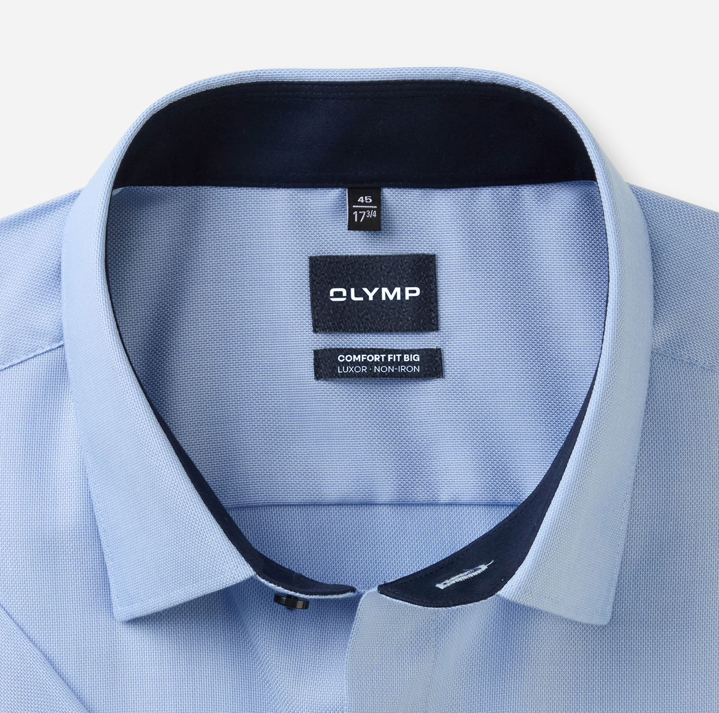 Hemd Herren Hellblau – OLYMP Luxor Comfort Fit Big, Detailansicht