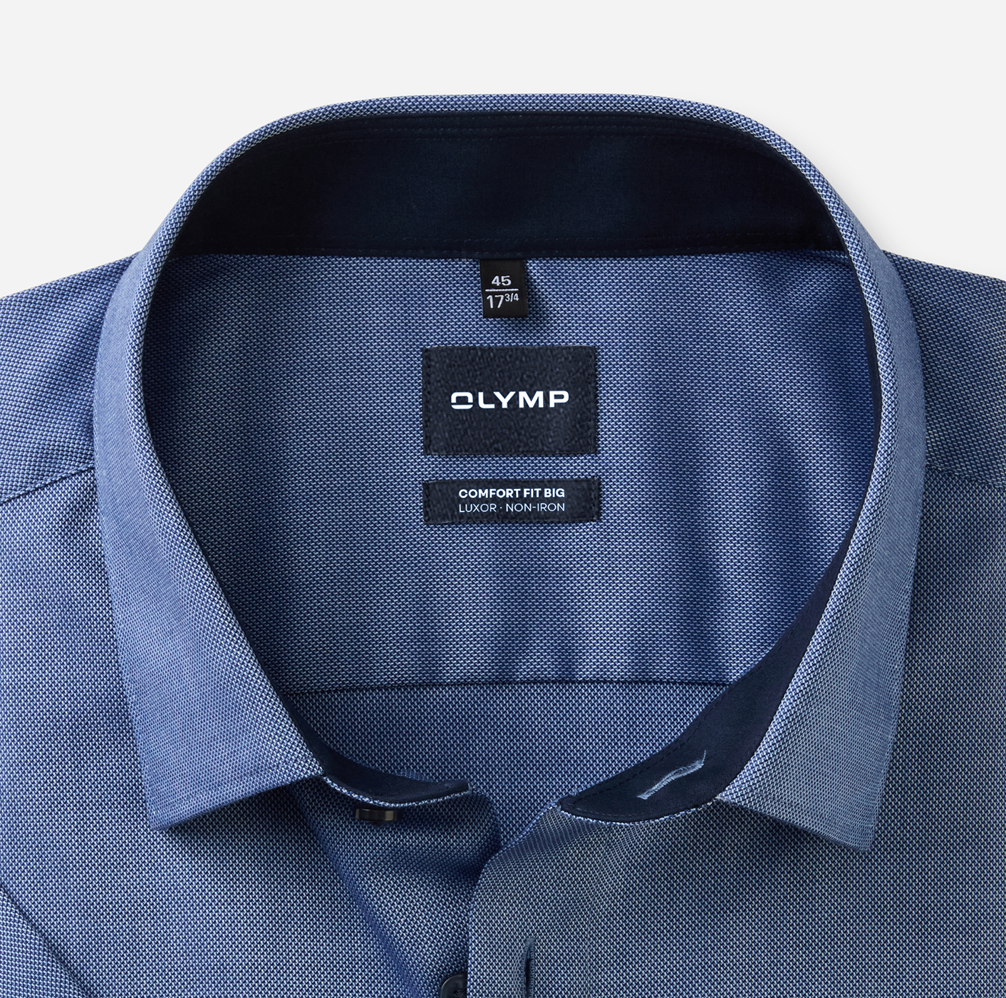 Hemd Herren Marine – OLYMP Luxor Comfort Fit Big, Detailansicht