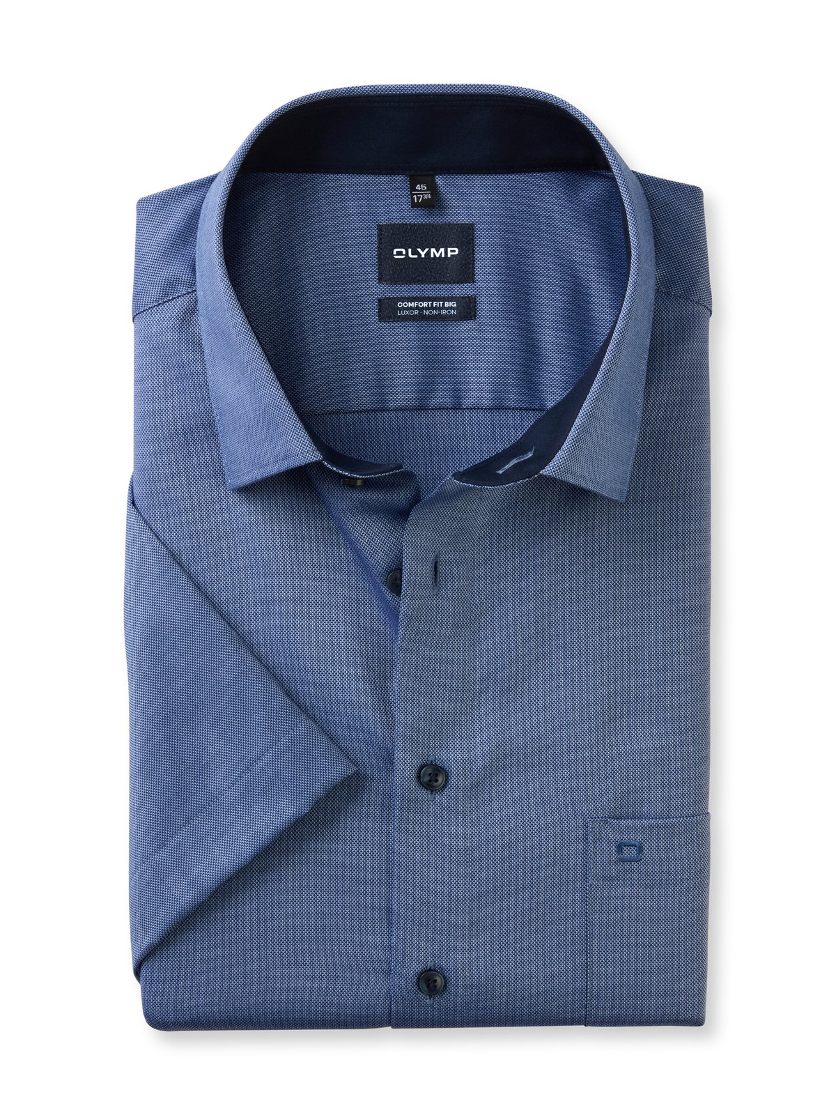 Hemd Herren Marine – OLYMP Luxor Comfort Fit Big, Detailansicht