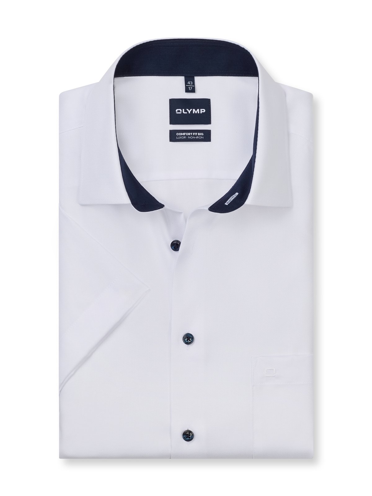 Hemd Herren Weiß – OLYMP Luxor Comfort Fit Big, Detailansicht