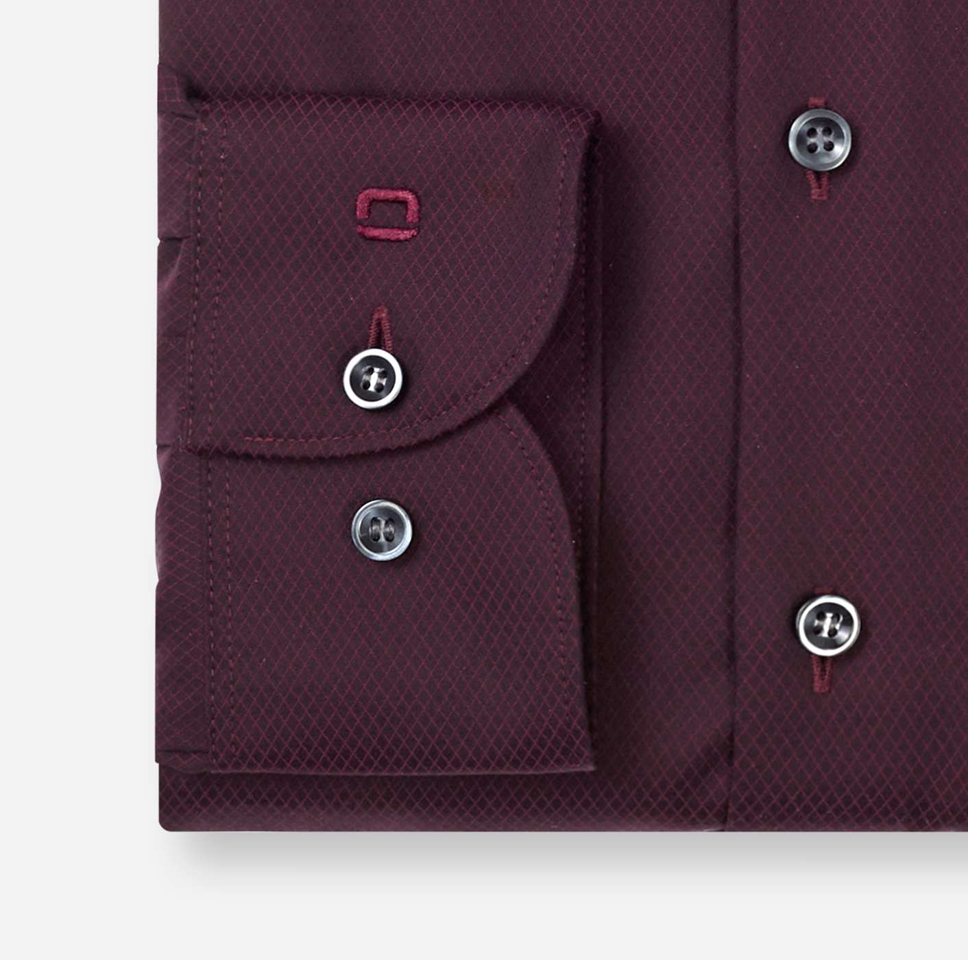 Hemd Herren Bordeaux – Level 5 b.f. D.2204 Body Fit, Detailansicht