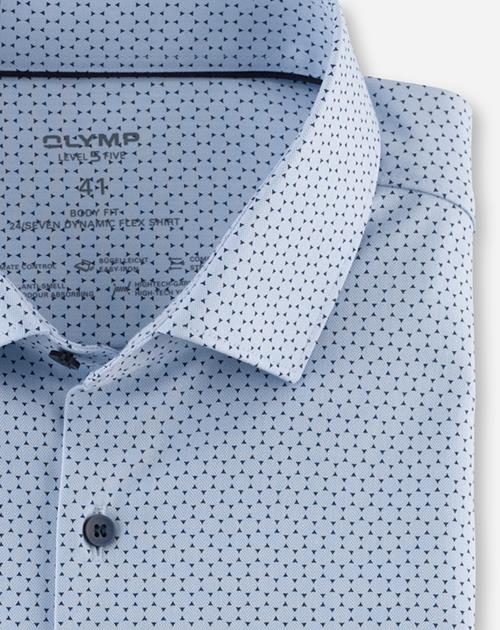Hemd Herren Bleu – OLYMP Level Five 24/Seven Body Fit, Detailansicht