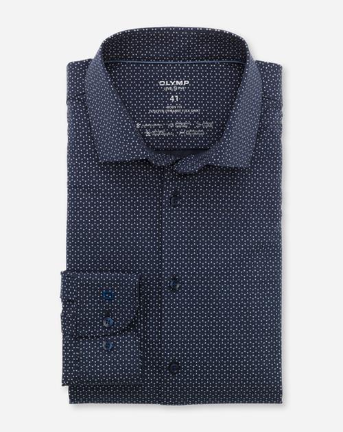 Hemd Herren Marine – OLYMP Level Five 24/Seven Body Fit, Detailansicht