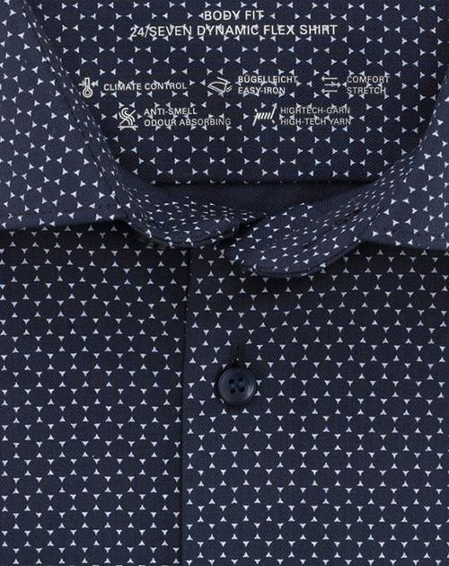 Hemd Herren Marine – OLYMP Level Five 24/Seven Body Fit, Detailansicht