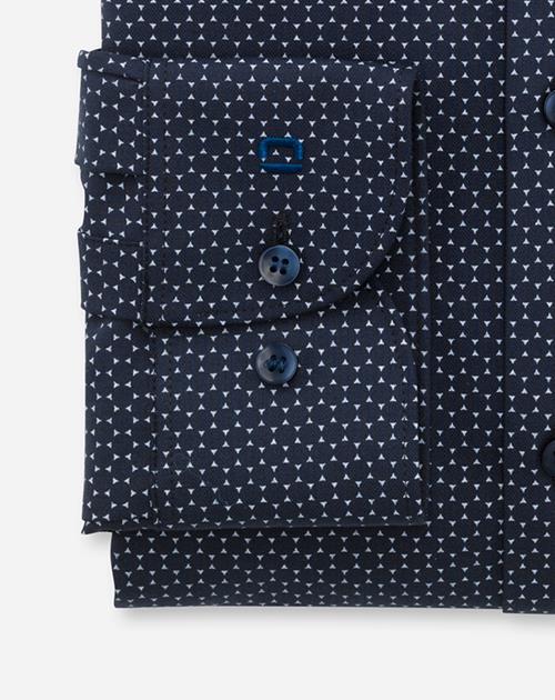 Hemd Herren Marine – OLYMP Level Five 24/Seven Body Fit, Detailansicht
