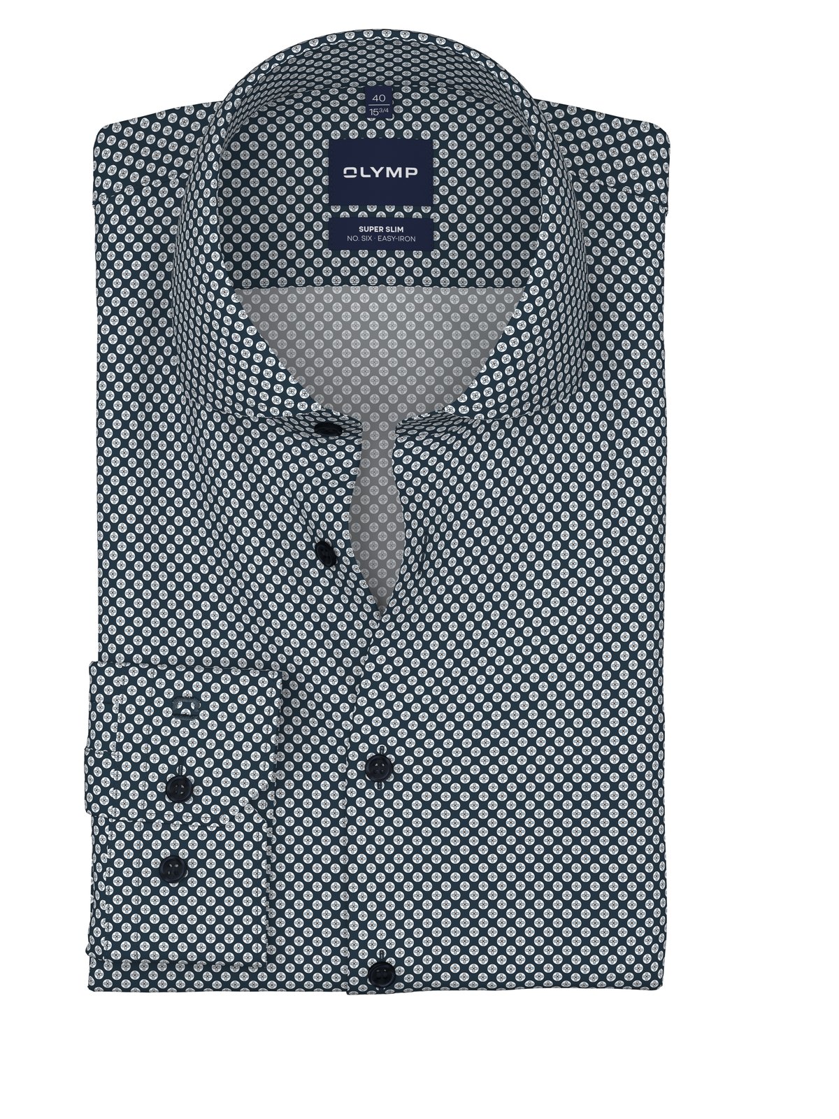 Hemd Herren Marine – No 6 six D.2206 Super Slim, Detailansicht