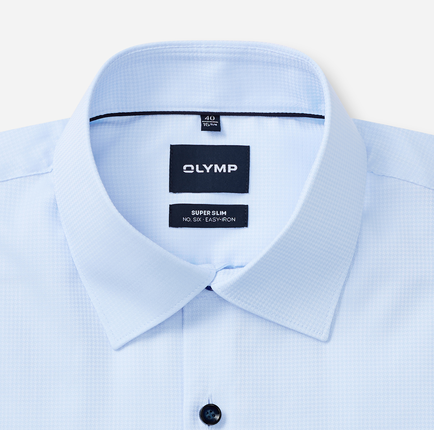 Hemd Herren Bleu – No 6 six D.2217 Super Slim, Detailansicht