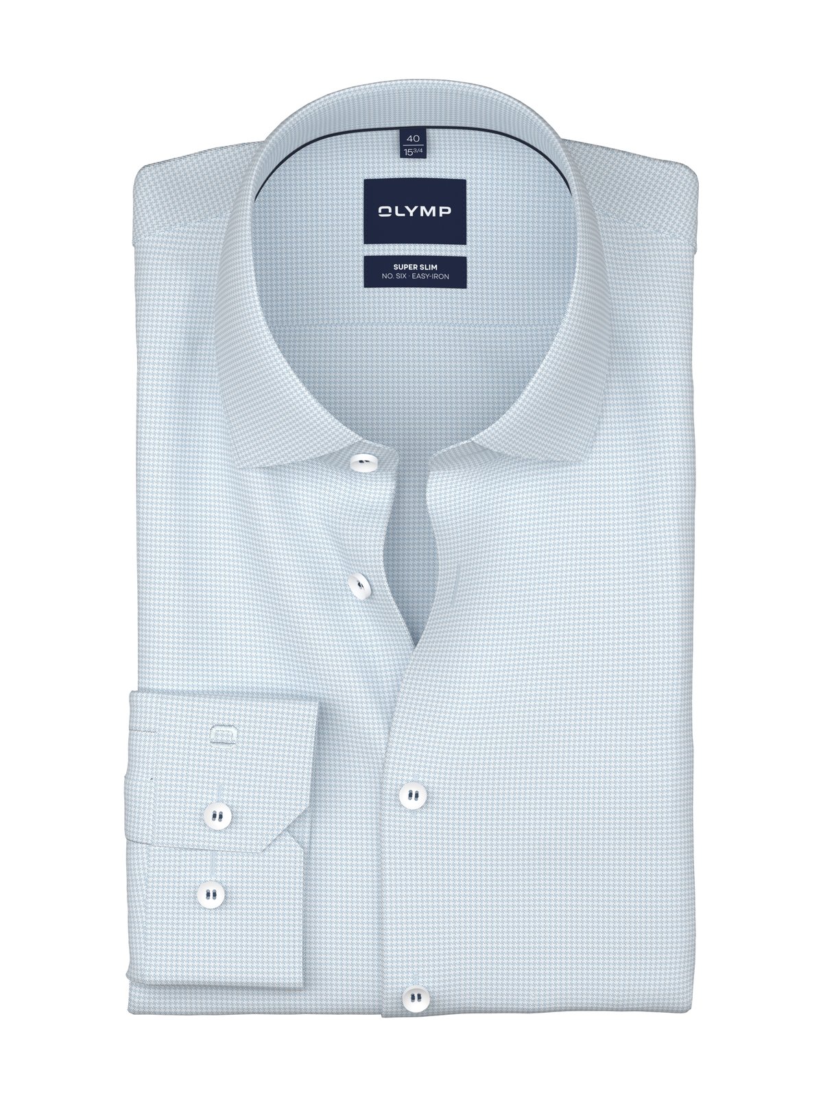 Hemd Herren Bleu – No 6 six D.2217 Super Slim, Detailansicht
