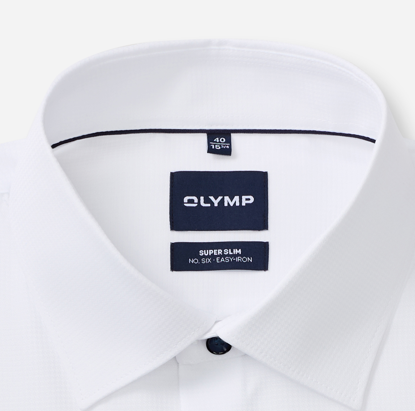 Hemd Herren Weiß – No 6 six D.2217 Super Slim, Detailansicht