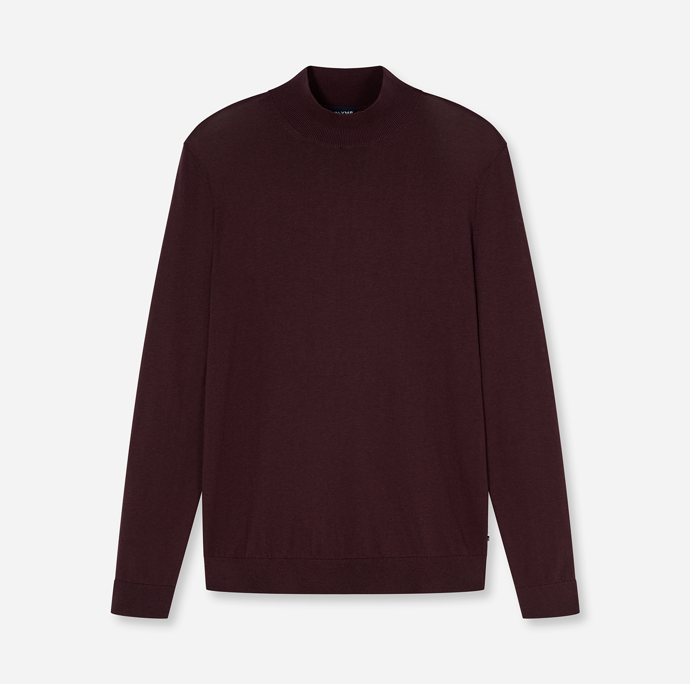 Pullover Herren Bordeaux – Mock Neck Strick Modern Fit