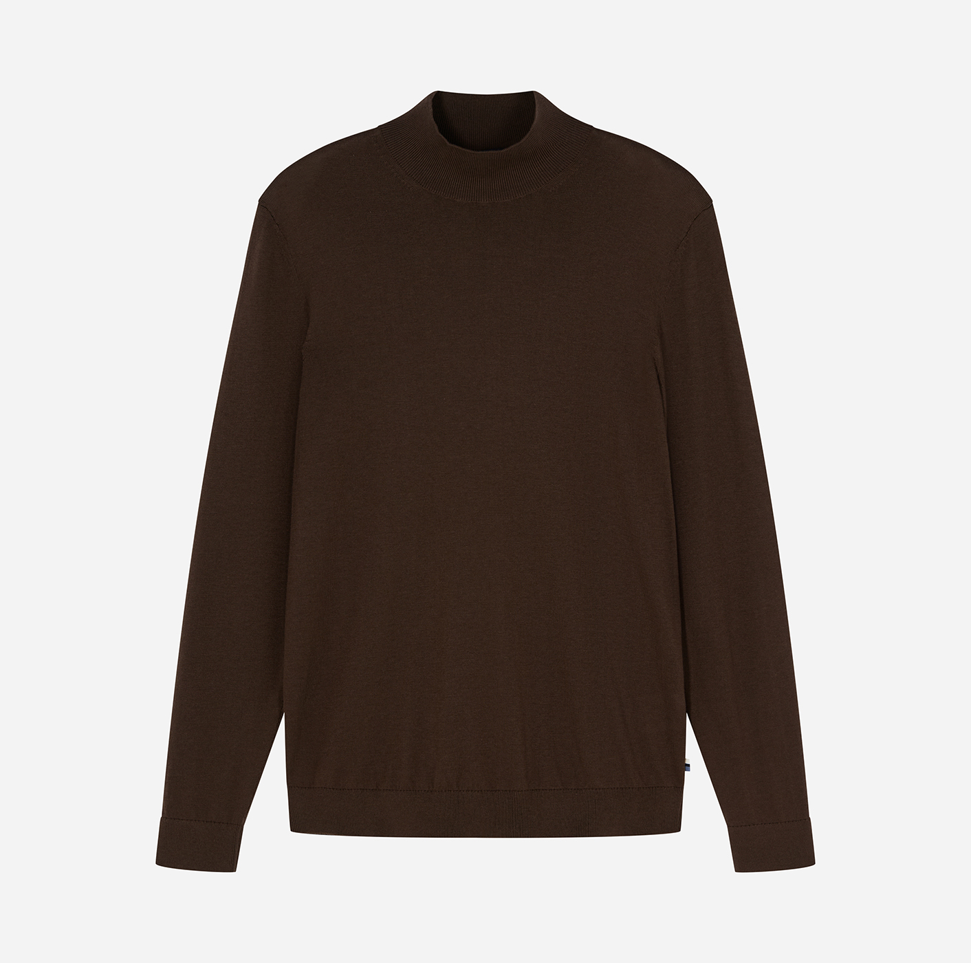 Pullover Herren Braun – Mock Neck Strick Modern Fit