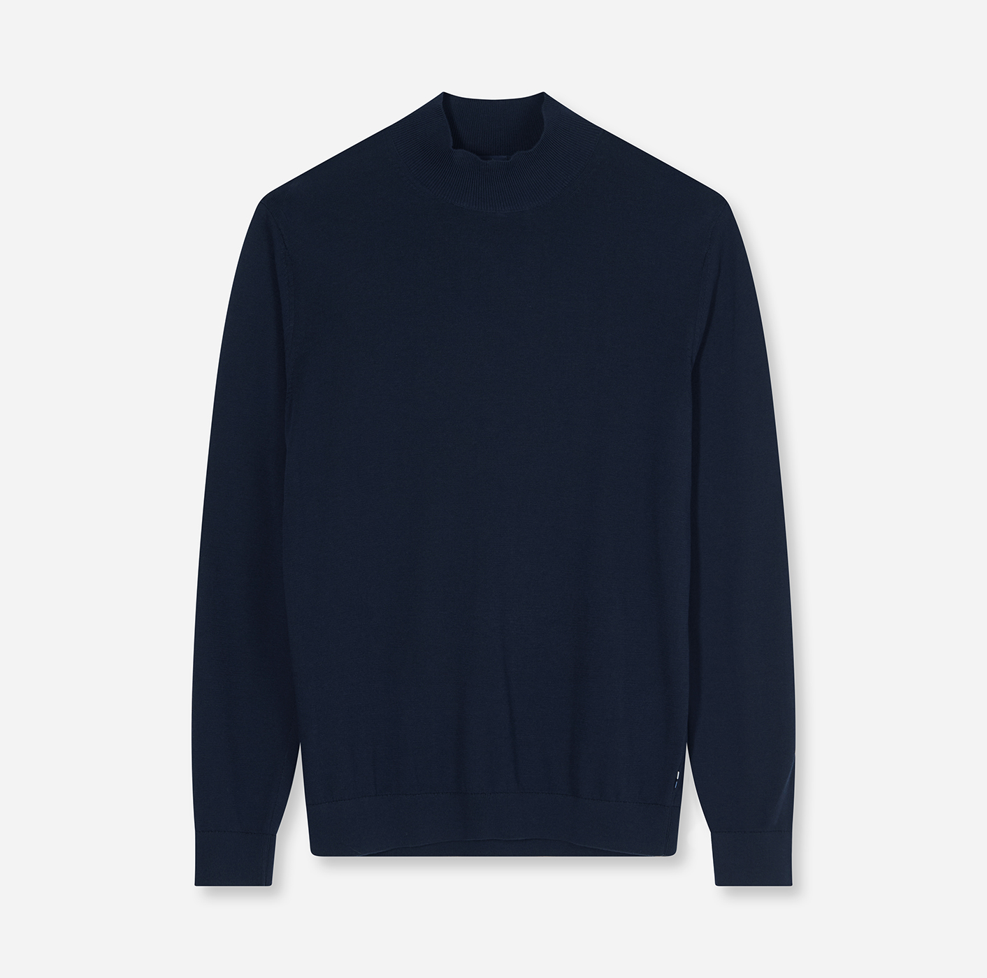 Pullover Herren Marine – Mock Neck Strick Modern Fit