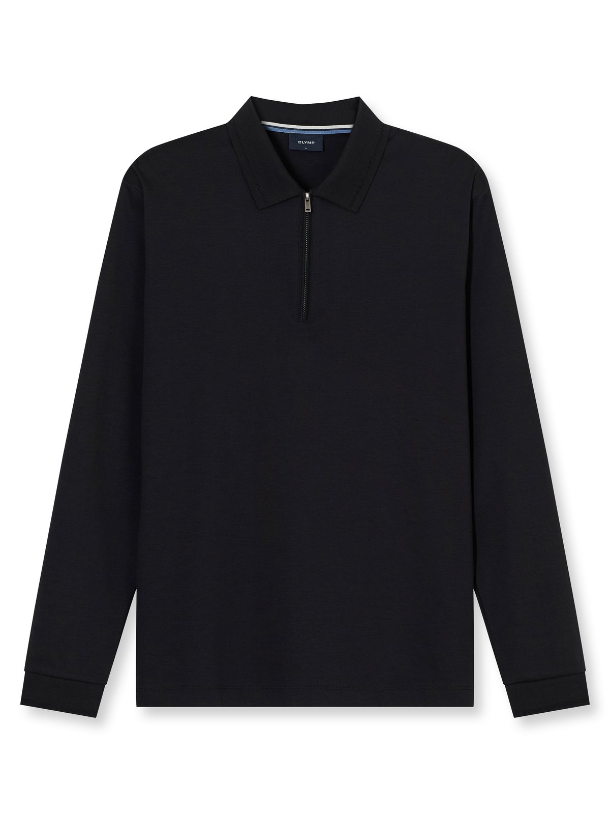 Poloshirt Herren Schwarz – OLYMP Casual Wirk Regular Fit, Detailansicht