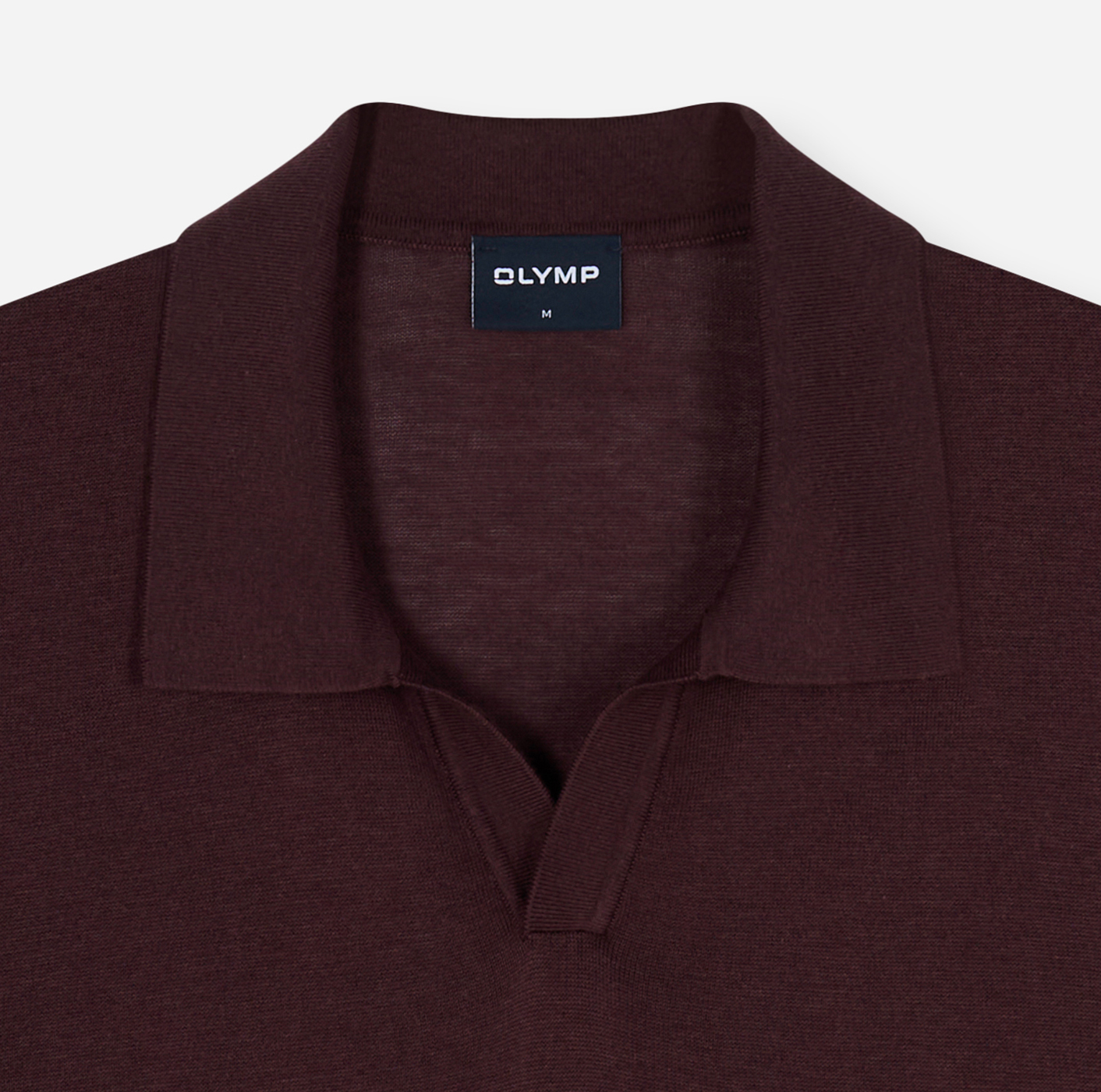 Pullover Herren Bordeaux – OLYMP Casual Strick Regular Fit, Detailansicht