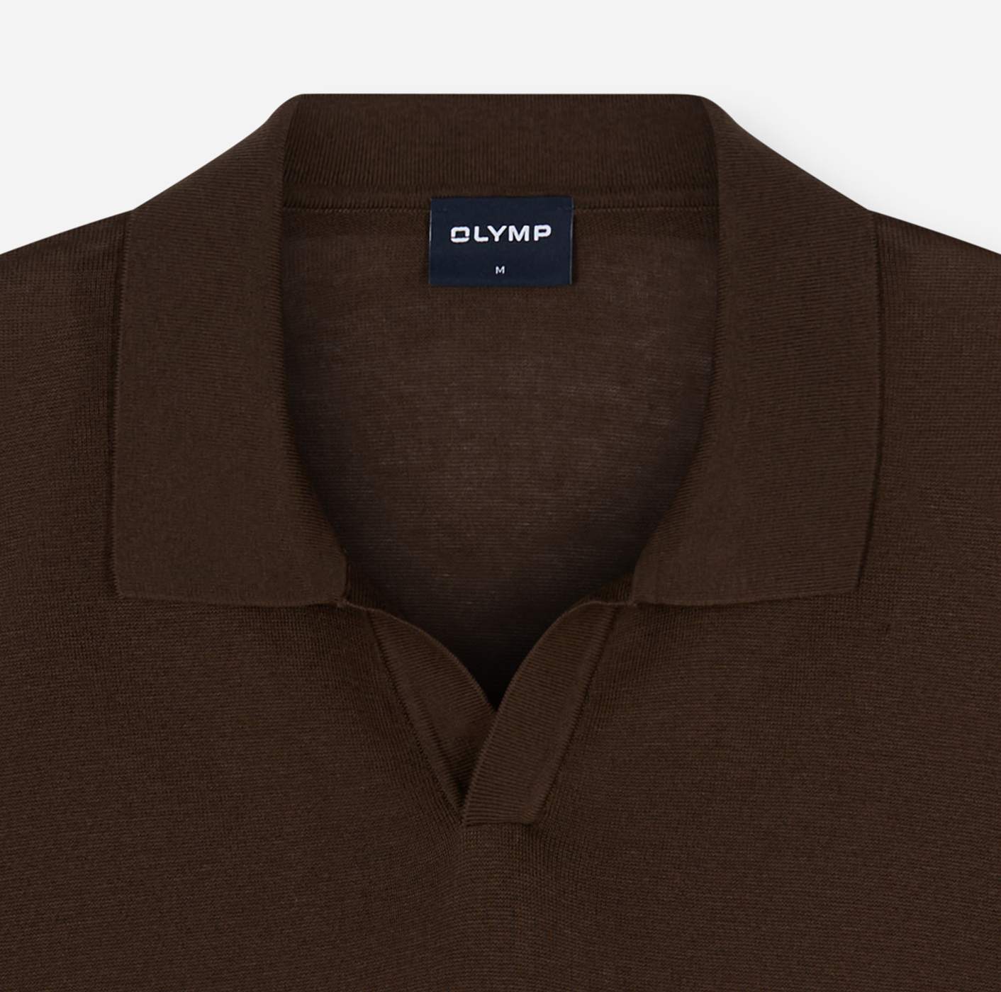 Pullover Herren Braun – OLYMP Casual Strick Regular Fit, Detailansicht