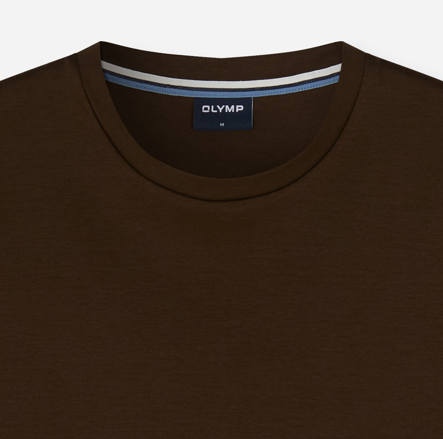 T-Shirt Herren Braun – OLYMP Casual Wirk, Detailansicht