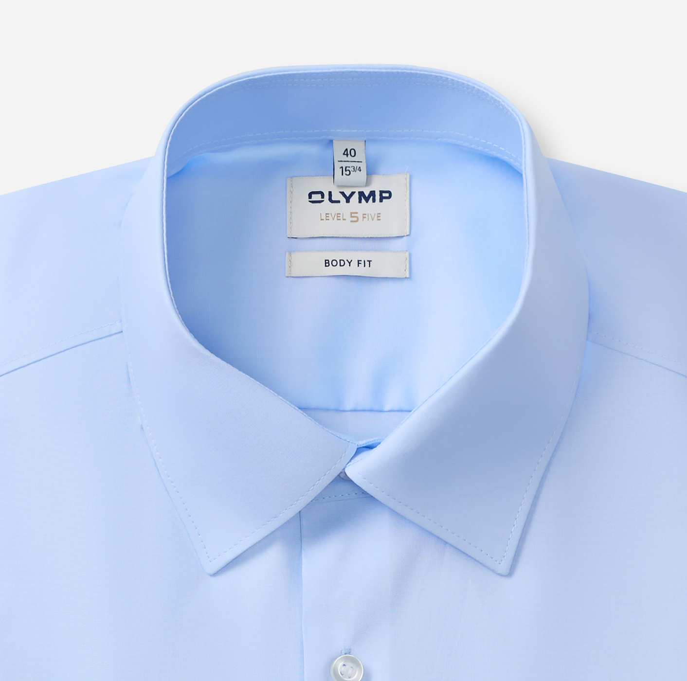 Hemd Herren Blau – OLYMP Level Five Body Fit, Detailansicht