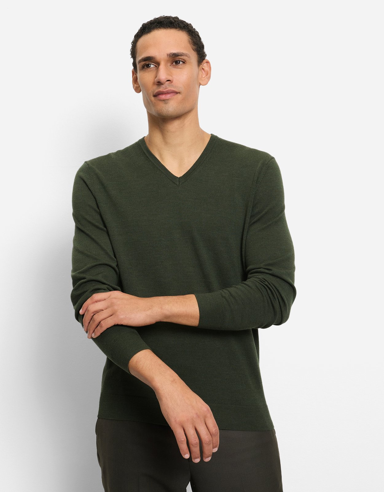 Pullover Herren Hellbeige – OLYMP Casual Strick Regular Fit