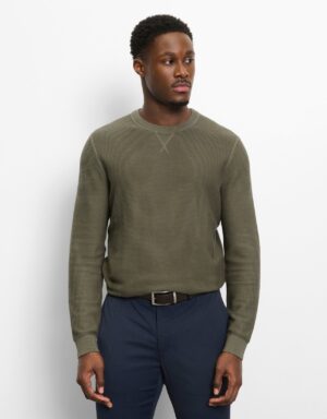 Pullover Herren Hellblau – OLYMP Casual Strick Regular Fit