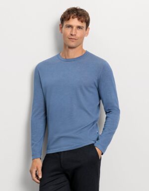 Pullover Herren Rauchblau – OLYMP Casual Strick Regular Fit