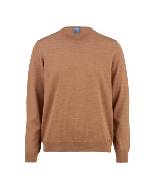 Pullover Herren Braun – OLYMP Casual Strick Modern Fit, Detailansicht