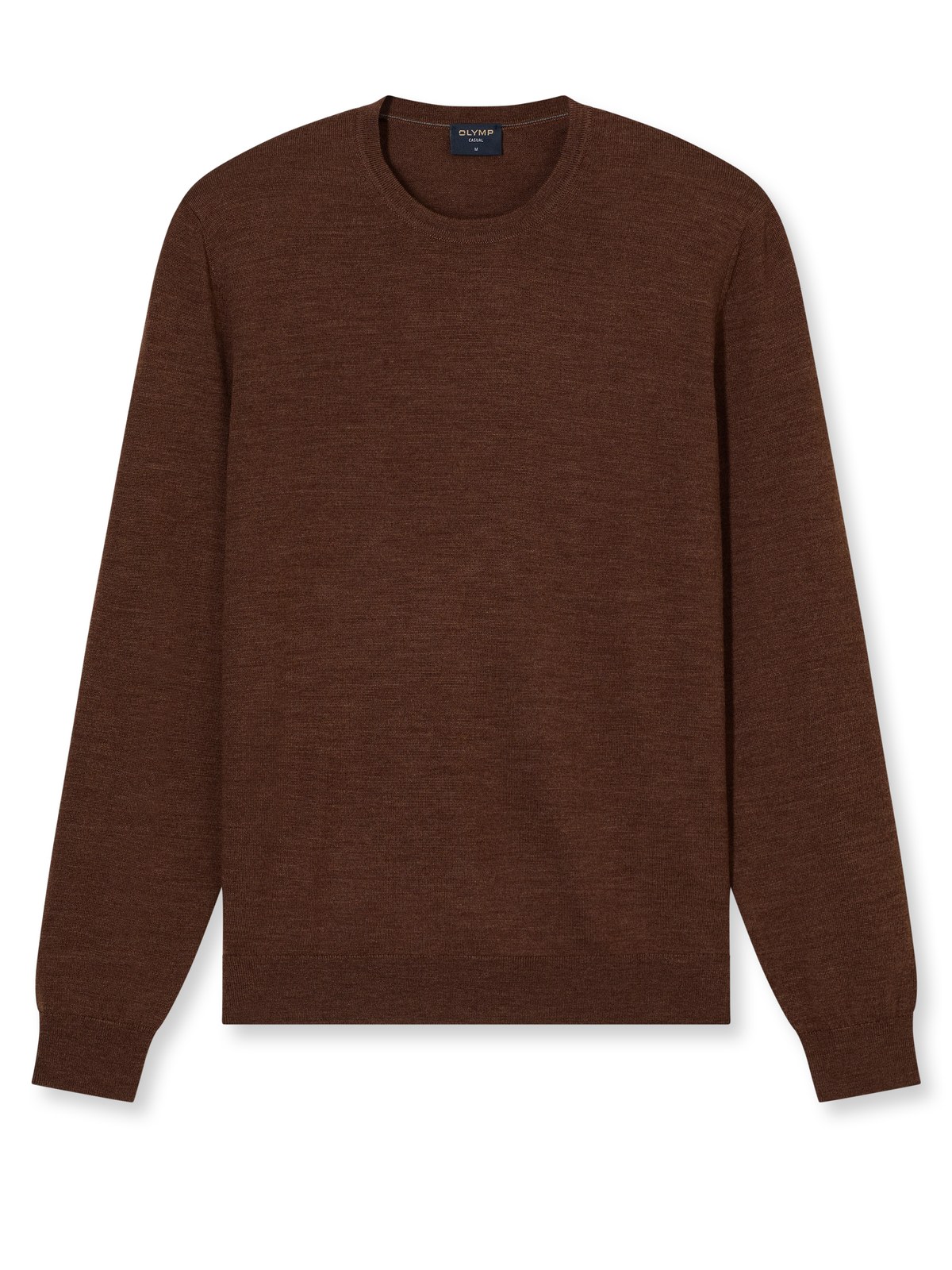 Pullover Herren Braun – OLYMP Casual Strick Modern Fit, Detailansicht
