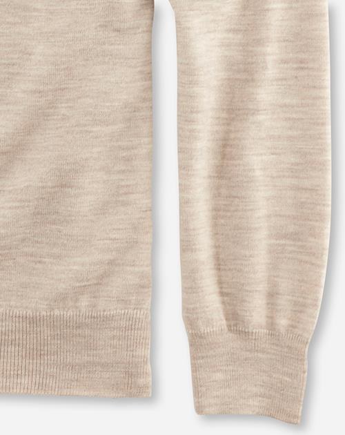 Pullover Herren Hellbeige – OLYMP Casual Strick Modern Fit, Detailansicht