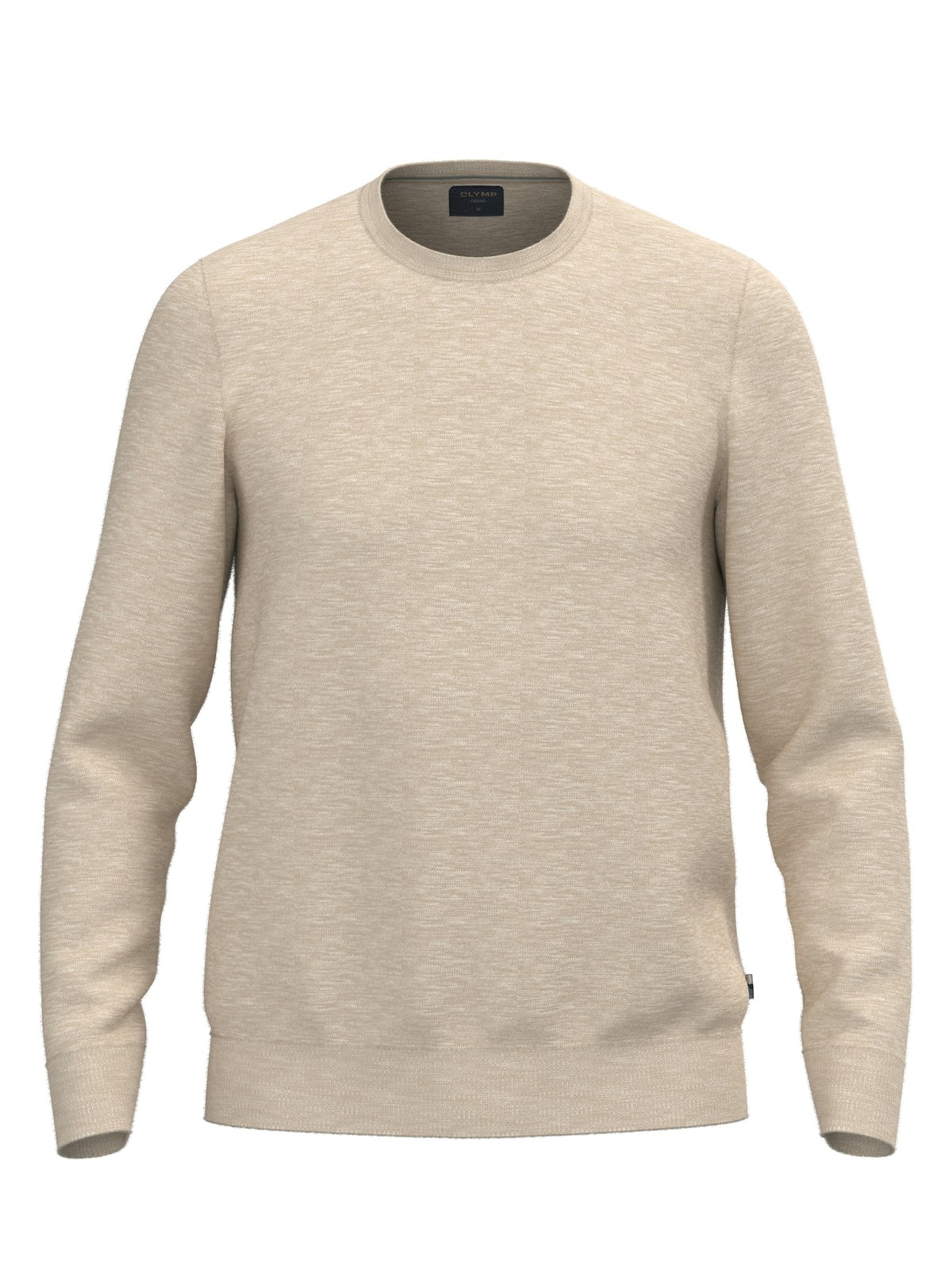 Pullover Herren Hellbeige – OLYMP Casual Strick Modern Fit, Detailansicht