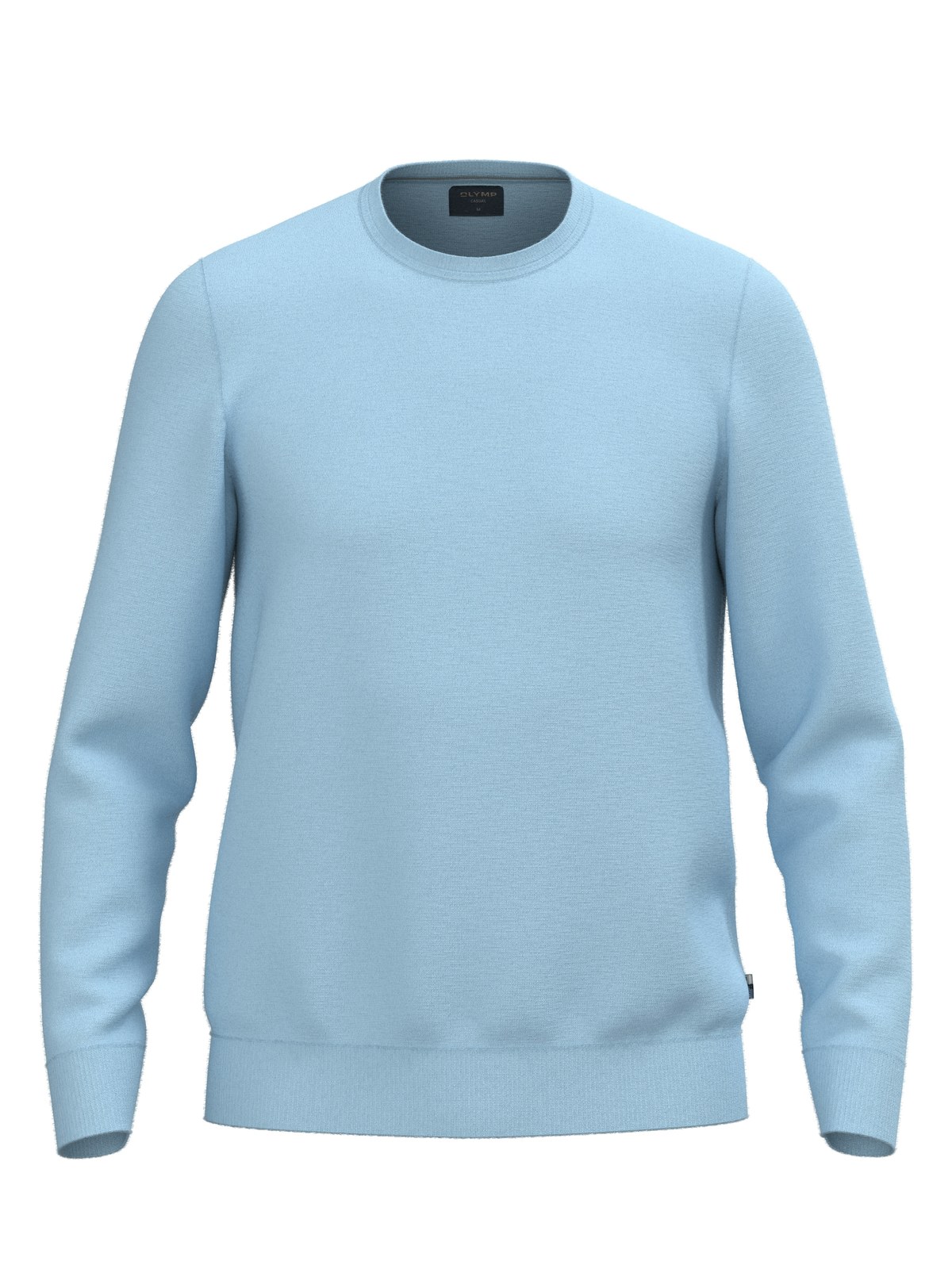 Pullover Herren Hellblau – OLYMP Casual Strick Modern Fit, Detailansicht