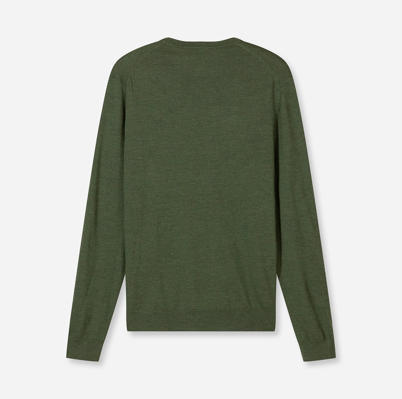 Pullover Herren Oliv – OLYMP Casual Strick Modern Fit, Detailansicht