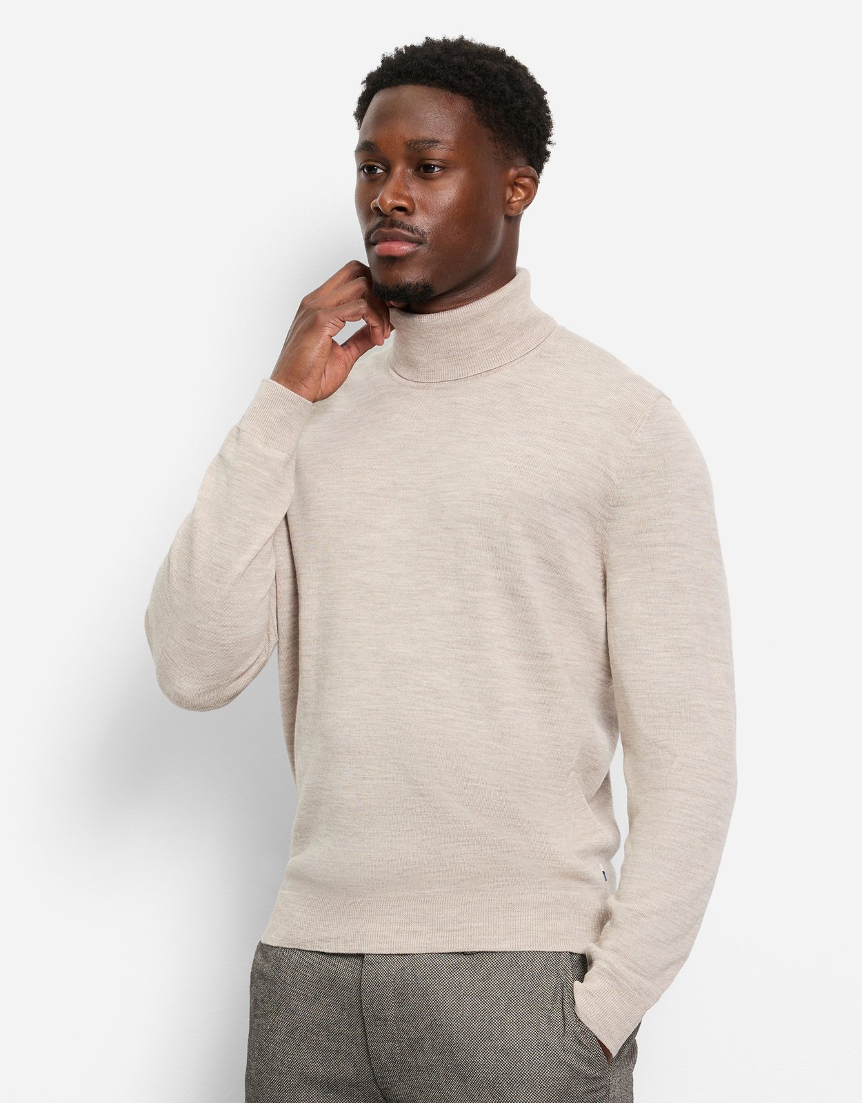 Pullover Herren Hellbeige – OLYMP Casual Strick Modern Fit