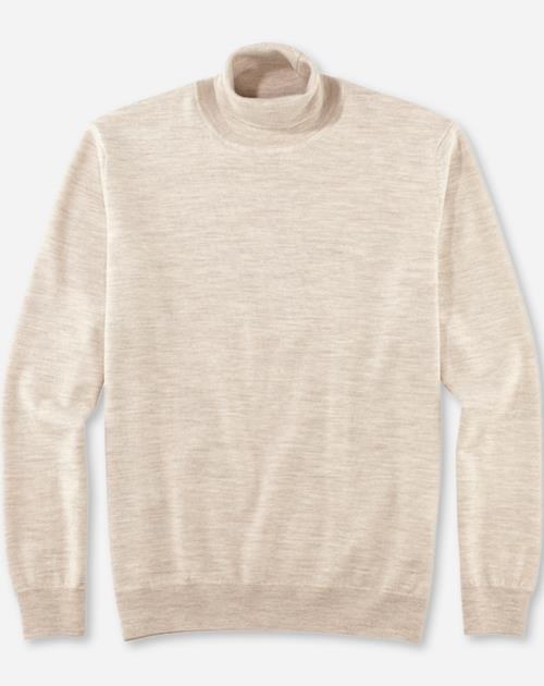 Pullover Herren Hellbeige – OLYMP Casual Strick Modern Fit, Detailansicht