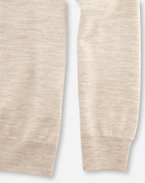 Pullover Herren Hellbeige – OLYMP Casual Strick Modern Fit, Detailansicht