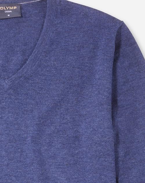 Pullover Herren Royal – OLYMP Casual Strick Regular Fit, Detailansicht