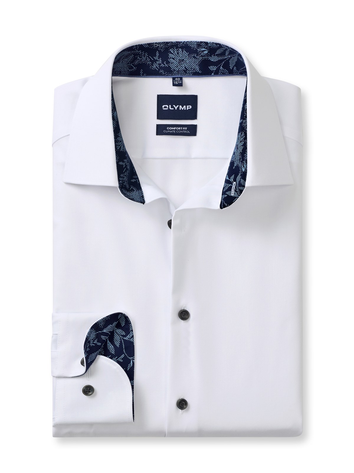 Hemd Herren Weiß – OLYMP Luxor 24/Seven Comfort Fit, Detailansicht