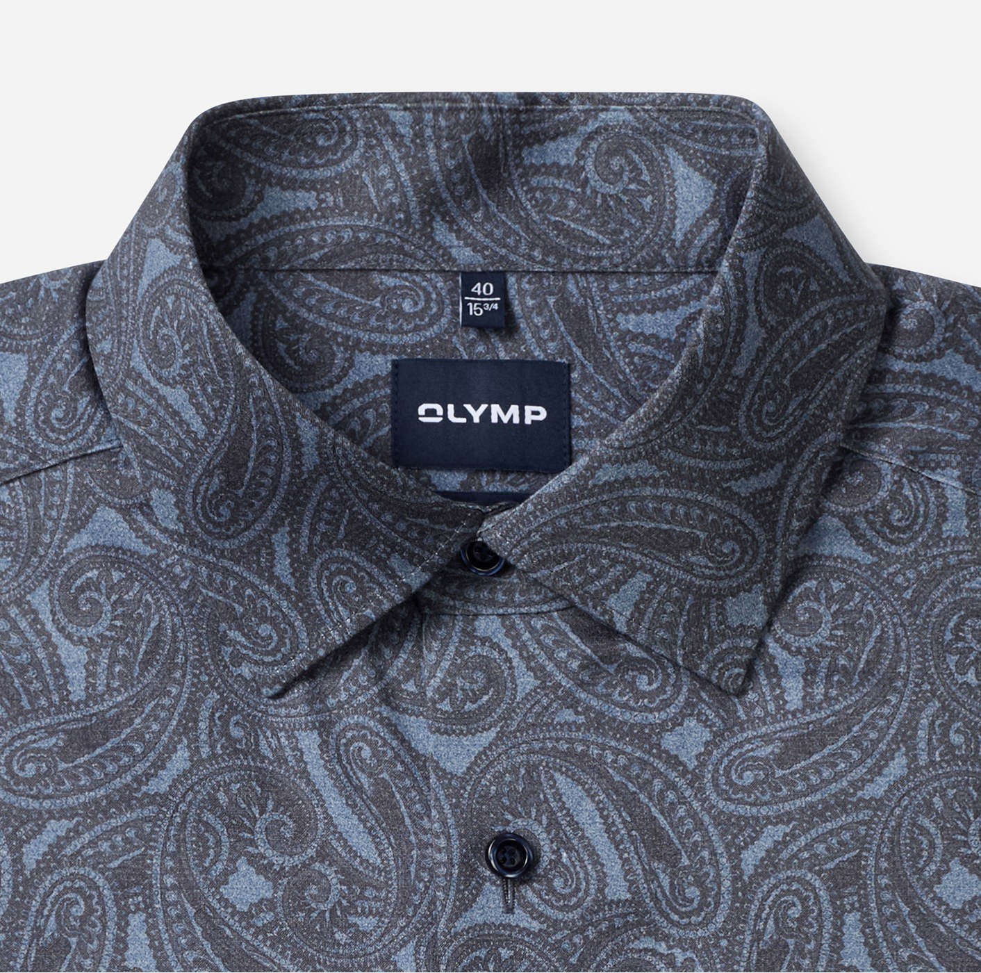 Hemd Herren Marine – OLYMP Luxor Comfort Fit, Detailansicht