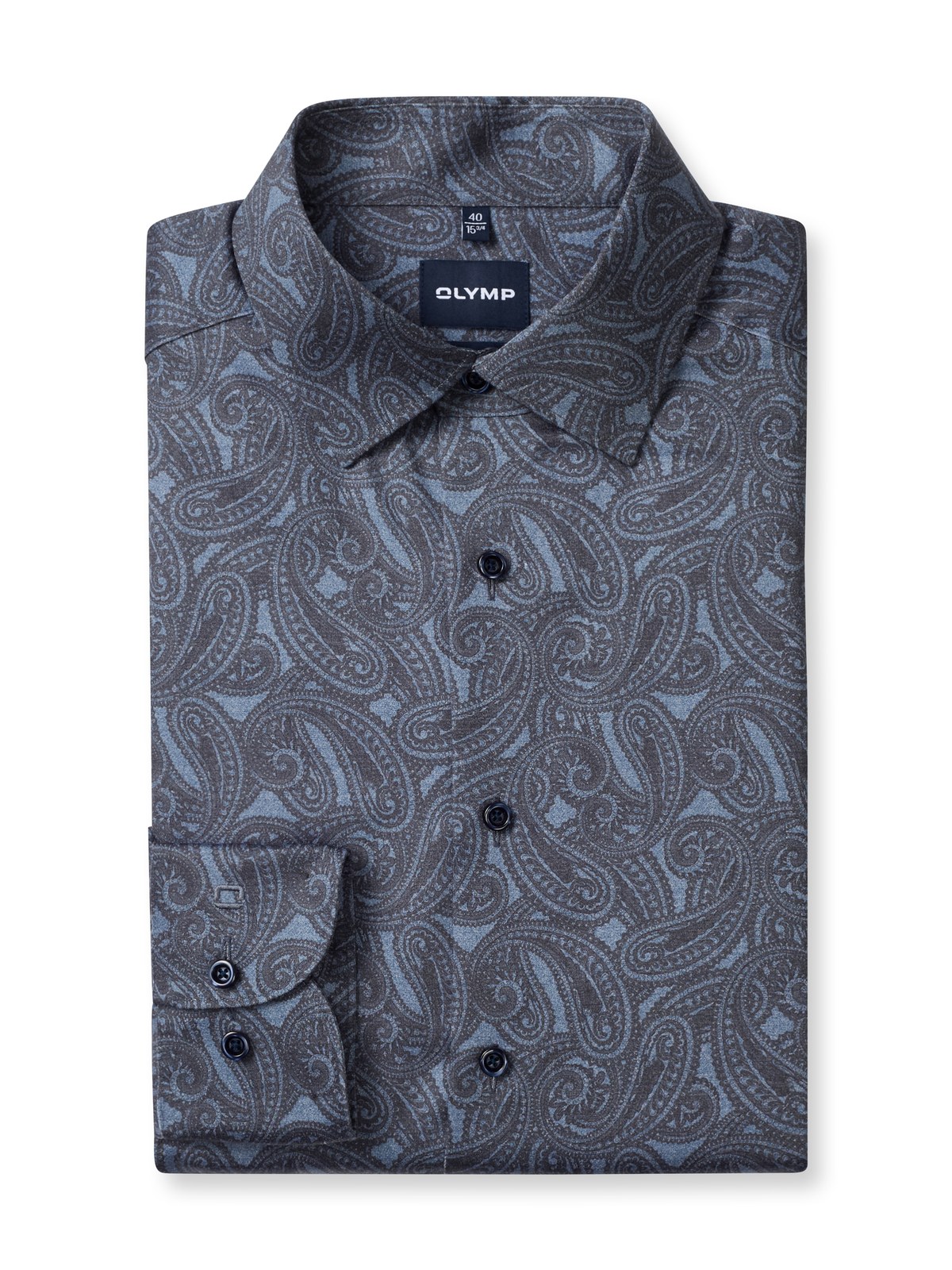 Hemd Herren Marine – OLYMP Luxor Comfort Fit, Detailansicht