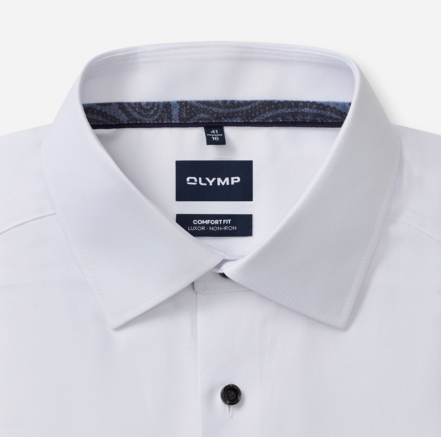 Hemd Herren Rauchblau – OLYMP Luxor Comfort Fit, Detailansicht