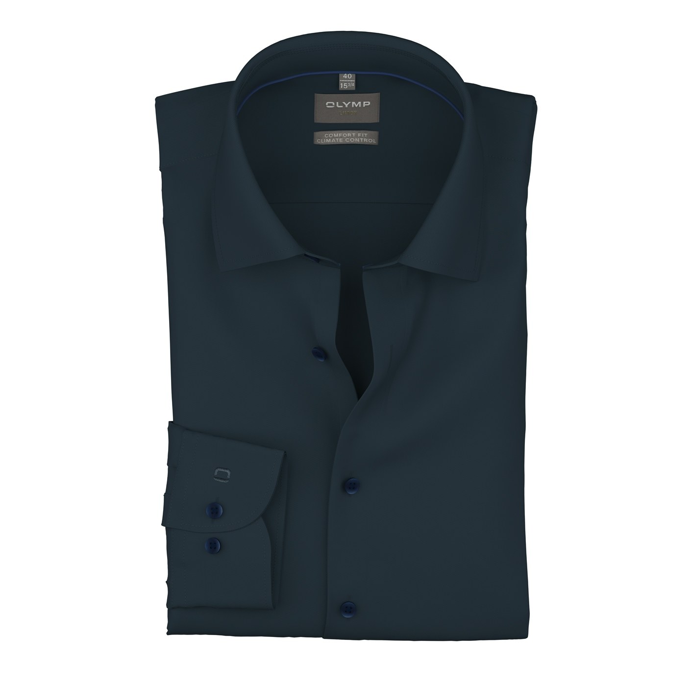 Hemd Herren Marine – OLYMP Luxor 24/Seven Comfort Fit, Detailansicht