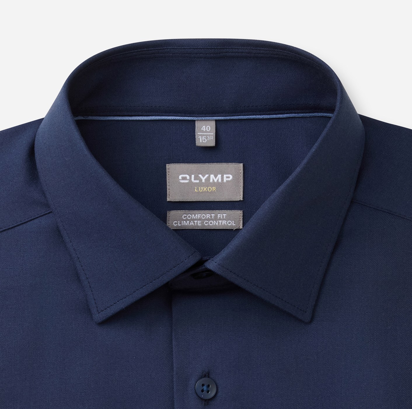 Hemd Herren Marine – OLYMP Luxor 24/Seven Comfort Fit, Detailansicht