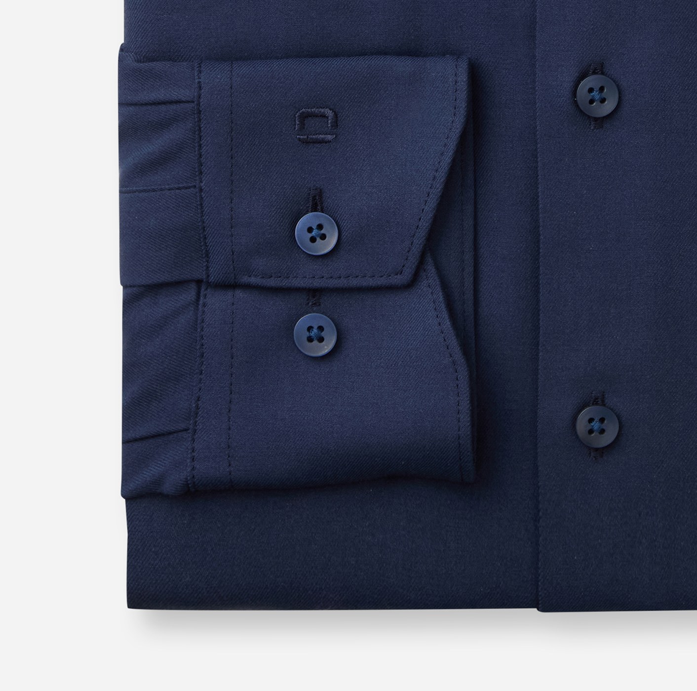 Hemd Herren Marine – OLYMP Luxor 24/Seven Comfort Fit, Detailansicht