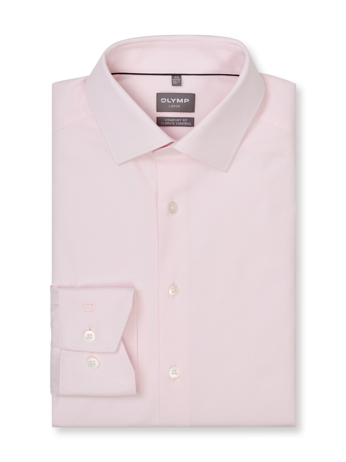 Hemd Herren Rosé – OLYMP Luxor 24/Seven Comfort Fit, Detailansicht