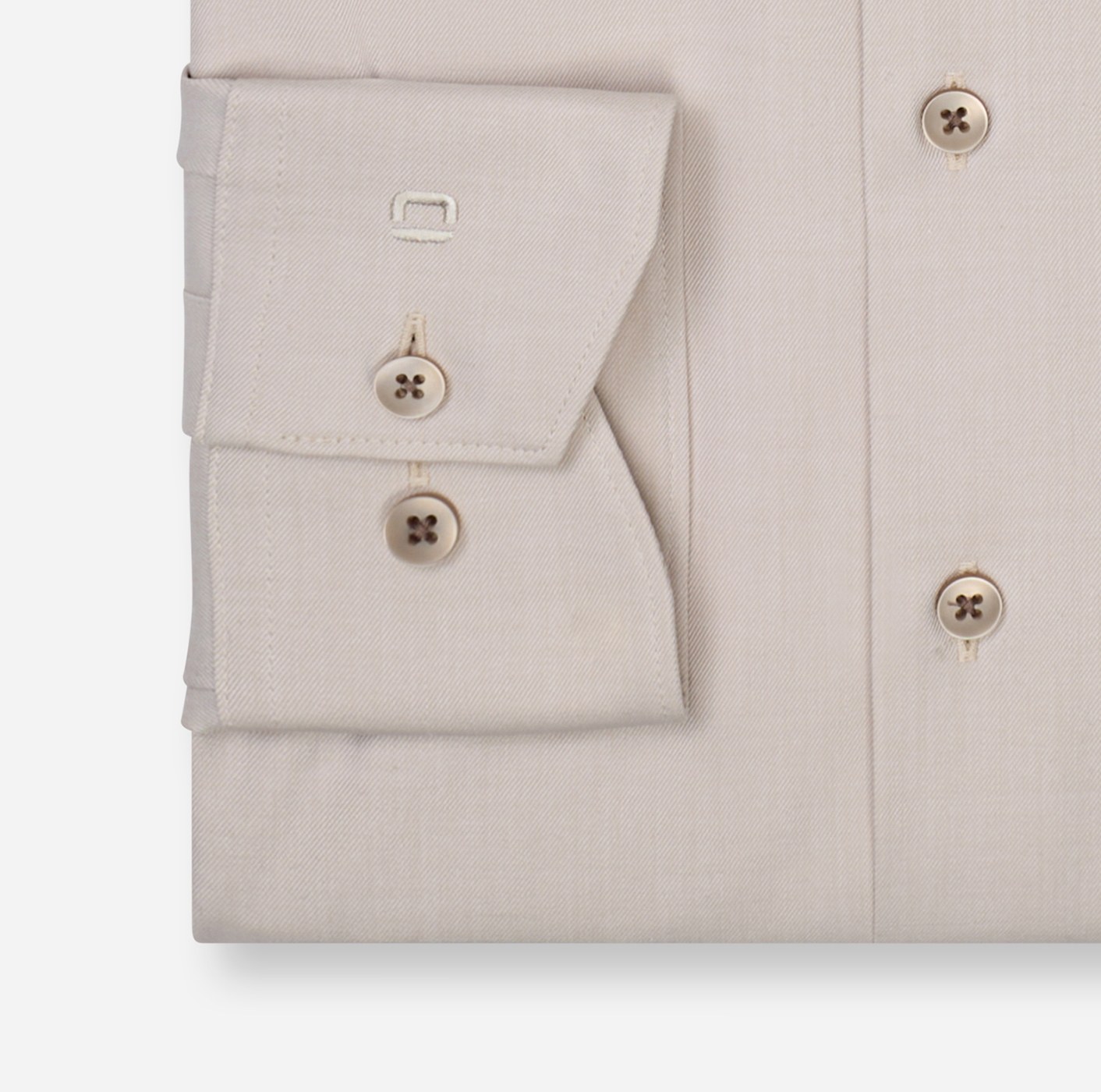 Hemd Herren Taupe – OLYMP Luxor 24/Seven Comfort Fit, Detailansicht
